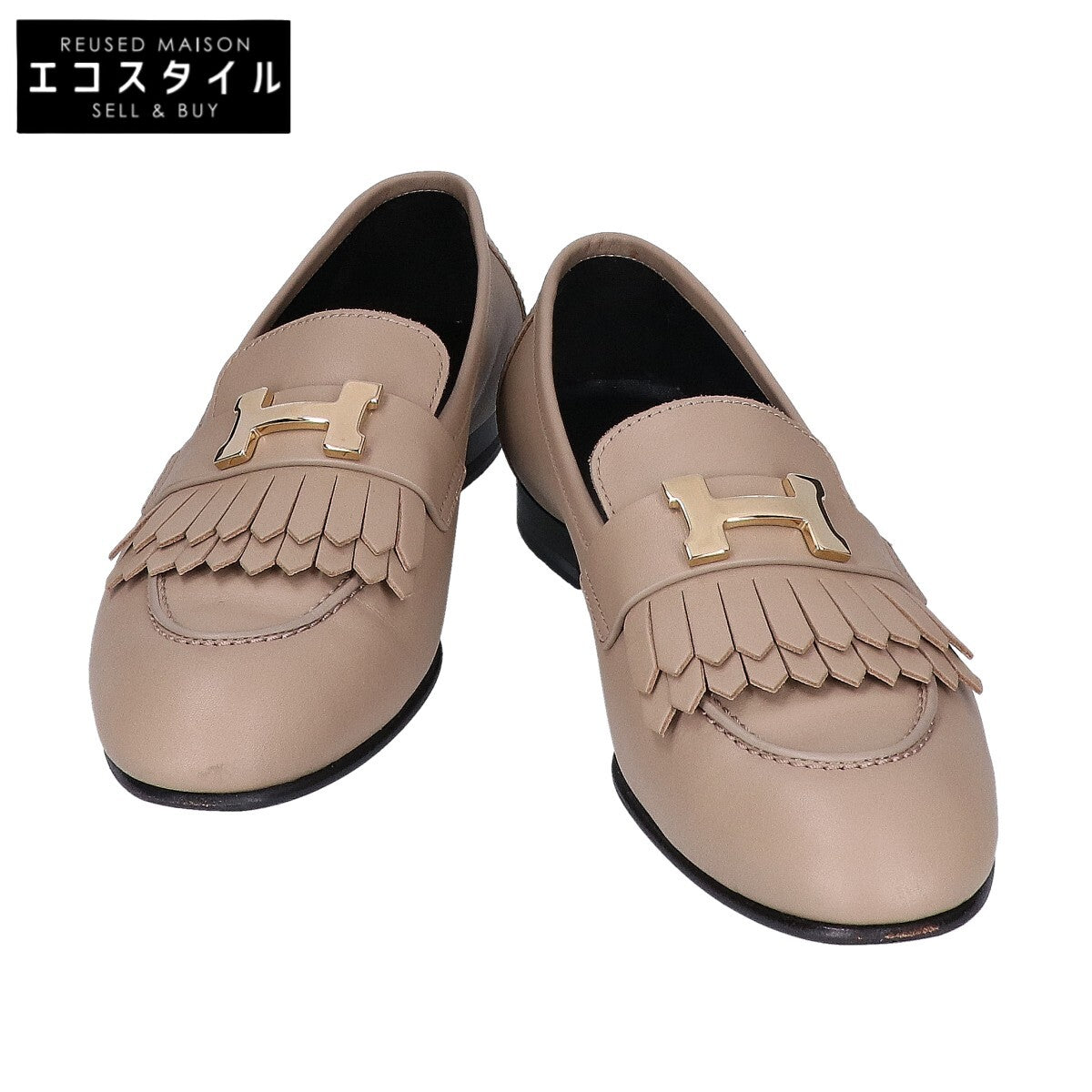 HERMES エルメス 【美品】Hゴールド金具 ロワイヤル モカシンシューズ シューズ