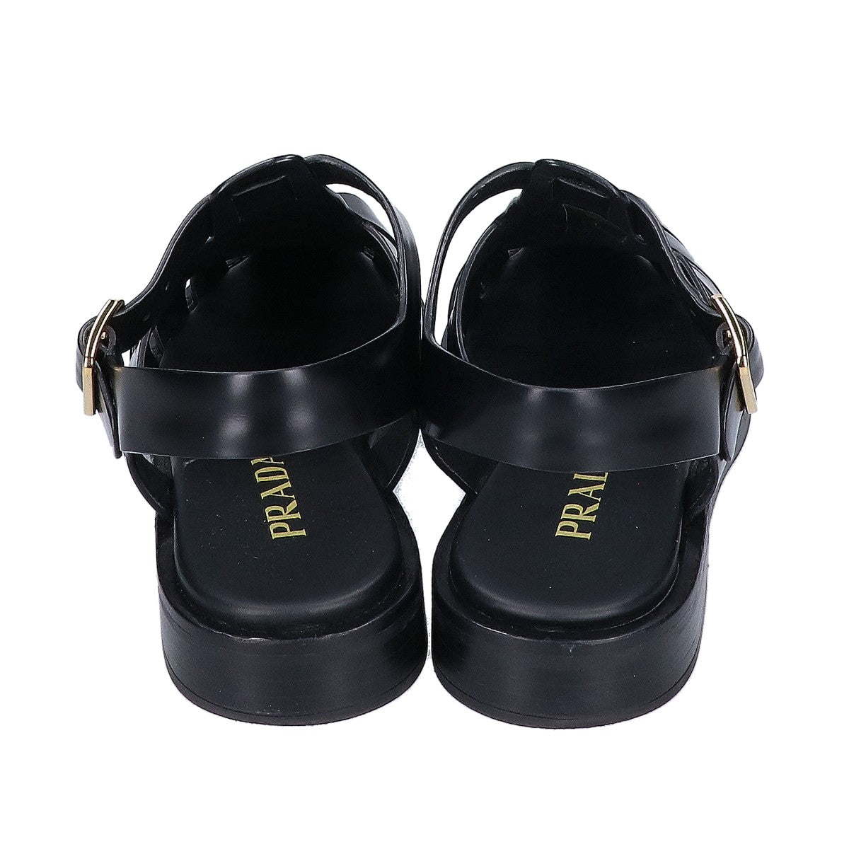 PRADA プラダ トライアングルロゴ ブラッシュドレザー フィッシャーマンサンダル シューズ