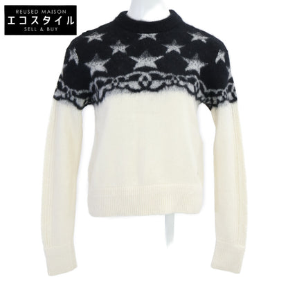 CHANEL シャネル 【美品/23AW】P74520K10862 カシミヤ/シルク混 ココマークｘスター ニットセーター トップス