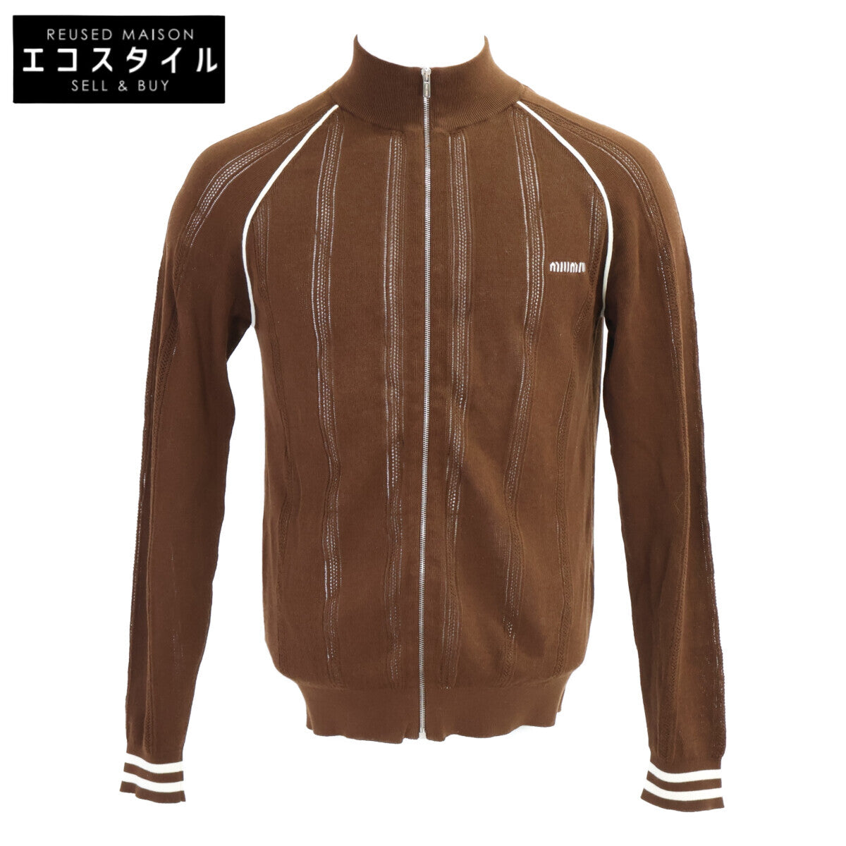 MIUMIU ミュウミュウ 【美品/国内正規/25SS】MMF974 コットン ニットカーディガン トップス