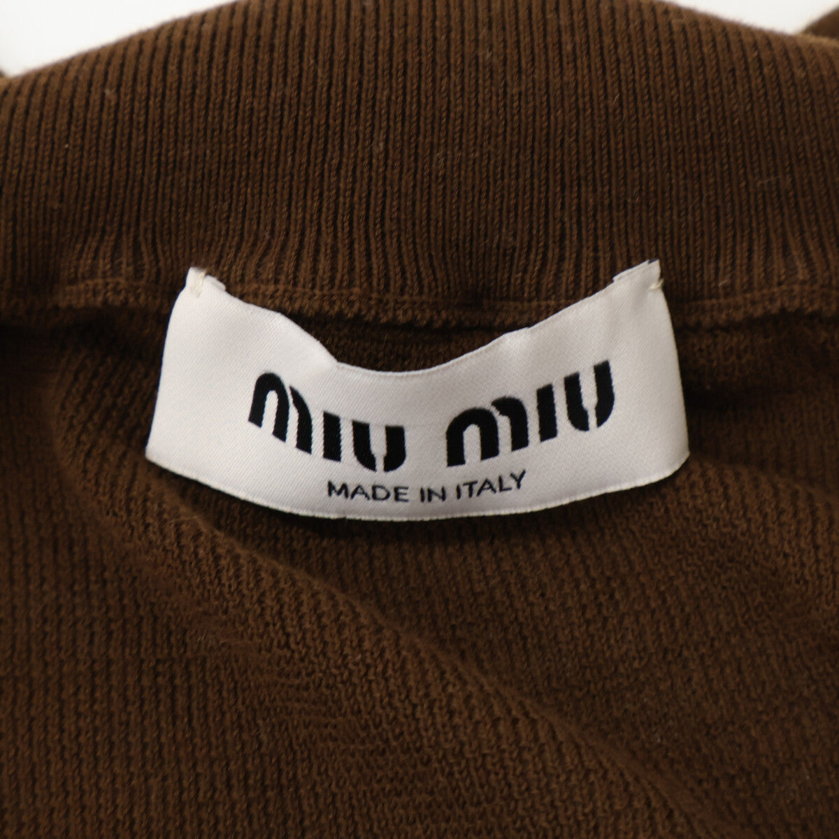 MIUMIU ミュウミュウ 【美品/国内正規/25SS】MMF974 コットン ニットカーディガン トップス