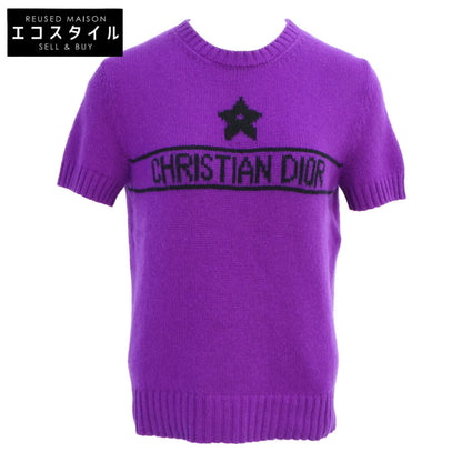 DIOR ディオール 【新品同様/国内正規】344S98AM003 ロゴ カシミヤ 半袖ニットセーター トップス