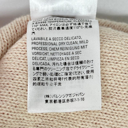 BALENCIAGA バレンシアガ 620983ロゴ ピンク 総柄ジャカードニット トップス