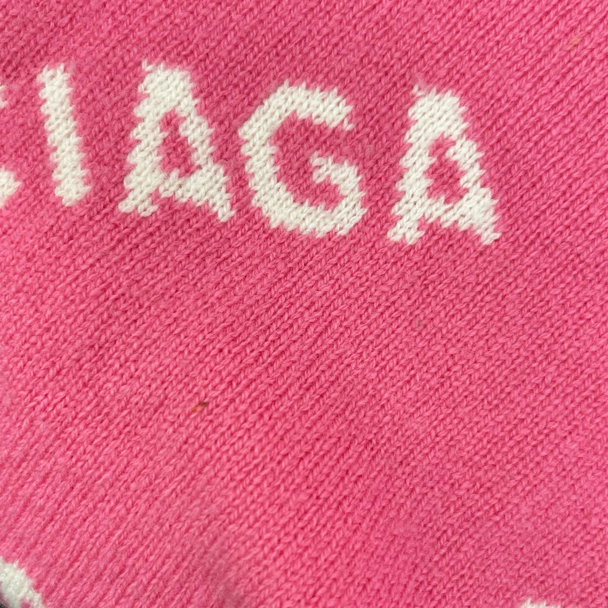 BALENCIAGA バレンシアガ 620983ロゴ ピンク 総柄ジャカードニット トップス