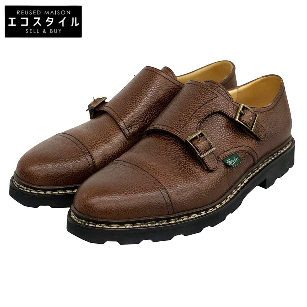 Paraboot パラブーツ 美品 WILLIAM MARCHE 2 ダブルモンク シューズ メンズ ブラウン 8 シューズ