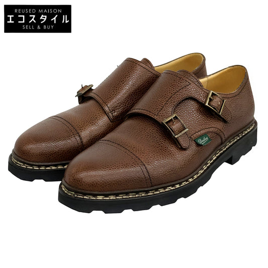 Paraboot パラブーツ 美品 WILLIAM MARCHE 2 ダブルモンク シューズ メンズ ブラウン 8 シューズ