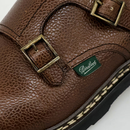 Paraboot パラブーツ 美品 WILLIAM MARCHE 2 ダブルモンク シューズ メンズ ブラウン 8 シューズ