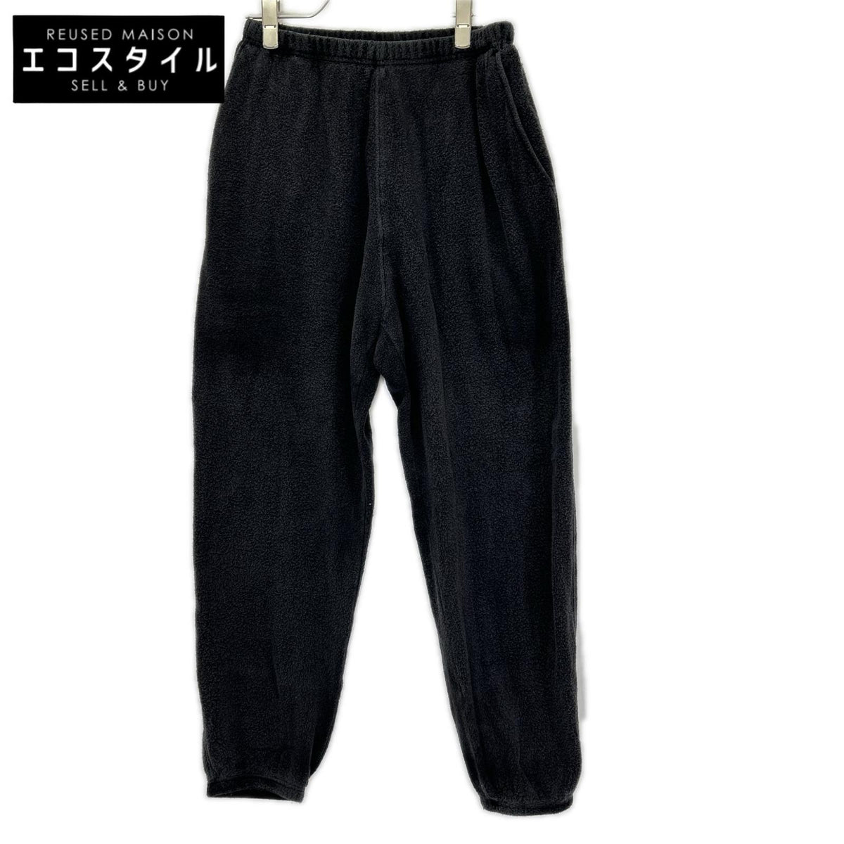 COMOLI コモリ 25AW C03-05013 ブラック シルク100 フリース ドローストリングパンツ ボトムス