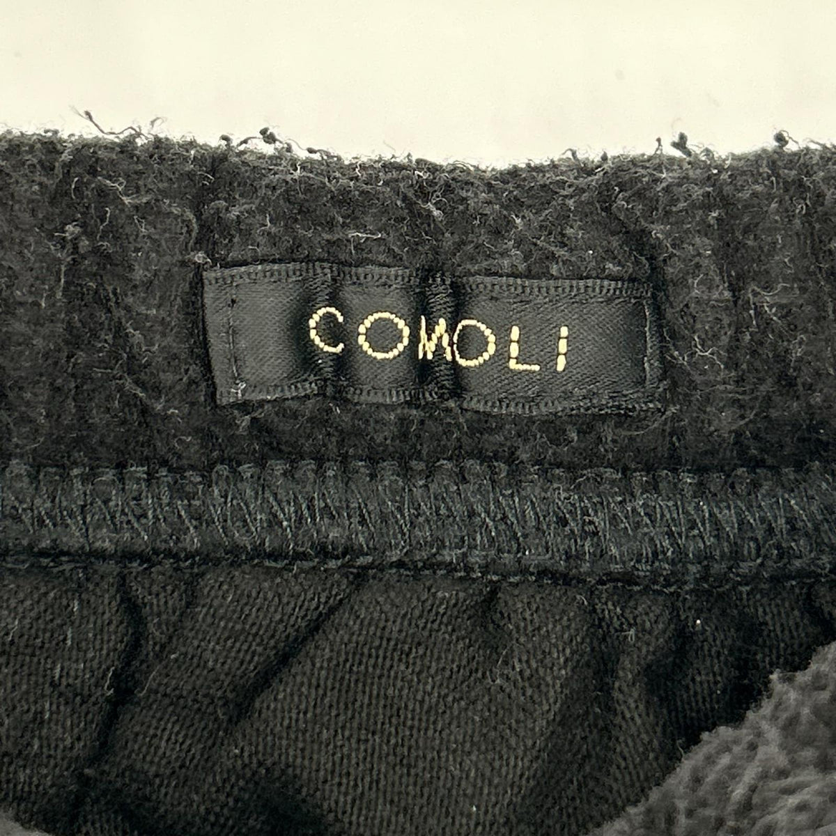 COMOLI コモリ 25AW C03-05013 ブラック シルク100 フリース ドローストリングパンツ ボトムス
