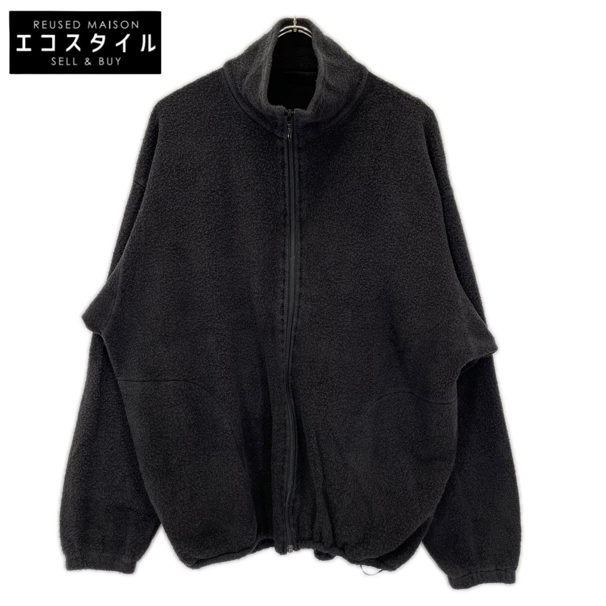 COMOLI コモリ 25AW C03-05011 ブラック シルク100 FLEECE ZIP JACKET フリースジップジャケット ジャケット