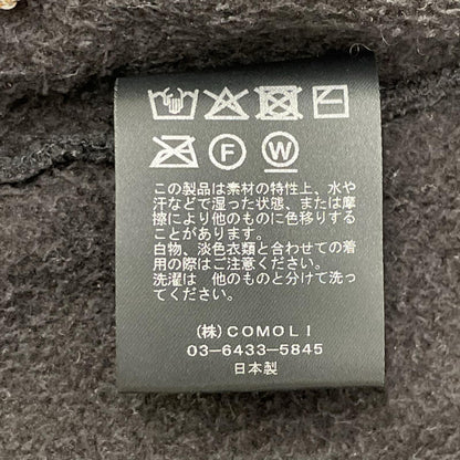 COMOLI コモリ 25AW C03-05011 ブラック シルク100 FLEECE ZIP JACKET フリースジップジャケット ジャケット