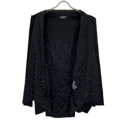 BALENCIAGA バレンシアガ 【HOMEWEAR】22年 681812 ブラック 長袖 総柄シャツ トップス
