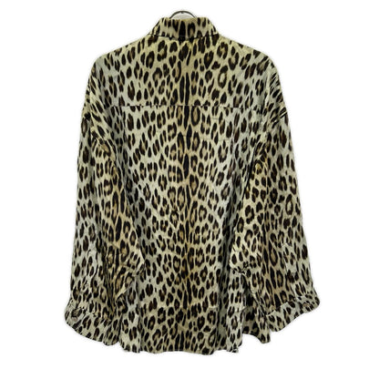 BALENCIAGA バレンシアガ 【garde robe】22年 733757 レオパード シルク長袖シャツ トップス