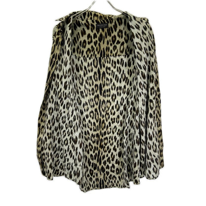 BALENCIAGA バレンシアガ 【garde robe】22年 733757 レオパード シルク長袖シャツ トップス