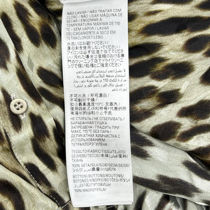 BALENCIAGA バレンシアガ 【garde robe】22年 733757 レオパード シルク長袖シャツ トップス