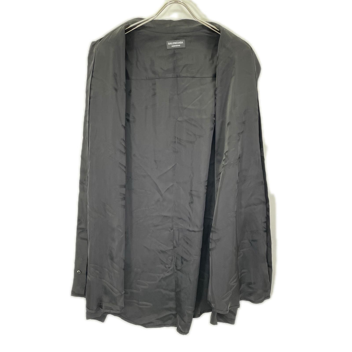 BALENCIAGA バレンシアガ 【HOMEWEAR】21年 681812 ブラック 長袖 総柄シャツ トップス