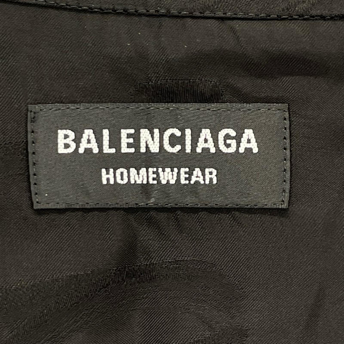 BALENCIAGA バレンシアガ 【HOMEWEAR】21年 681812 ブラック 長袖 総柄シャツ トップス