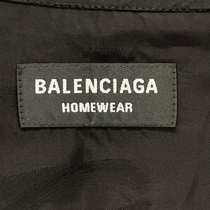 BALENCIAGA バレンシアガ 【HOMEWEAR】21年 681812 ブラック 長袖 総柄シャツ トップス