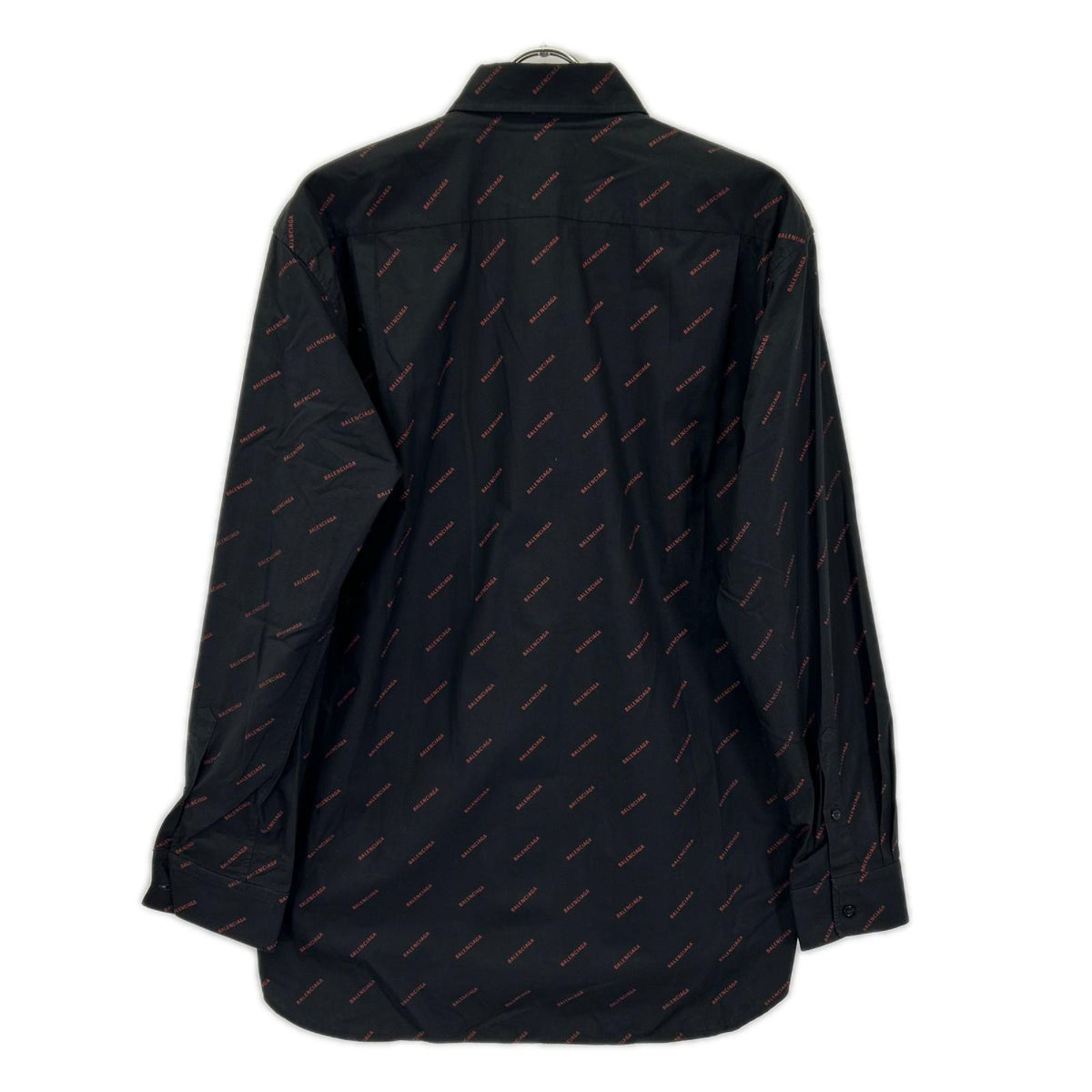 BALENCIAGA バレンシアガ 18年 534333 ブラック 長袖総柄シャツ トップス