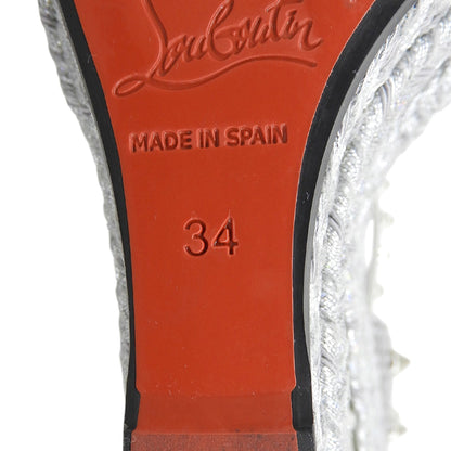 CHRISTIAN LOUBOUTIN クリスチャンルブタン MADMONICA マドモニカ ウェッジソール ストラップサンダル レディース シルバー 34 シューズ