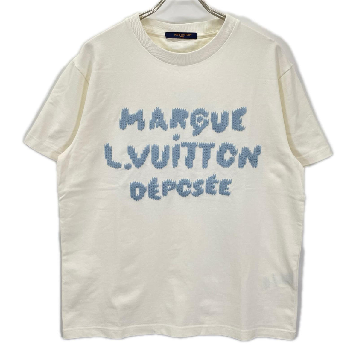 LOUIS VUITTON ルイヴィトン 26SS RM261MJ NPL HUY41W ホワイト エンブロイダリー シグネチャーTシャツ トップス