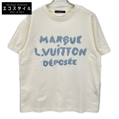 LOUIS VUITTON ルイヴィトン 26SS RM261MJ NPL HUY41W ホワイト エンブロイダリー シグネチャーTシャツ トップス
