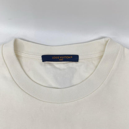 LOUIS VUITTON ルイヴィトン 26SS RM261MJ NPL HUY41W ホワイト エンブロイダリー シグネチャーTシャツ トップス