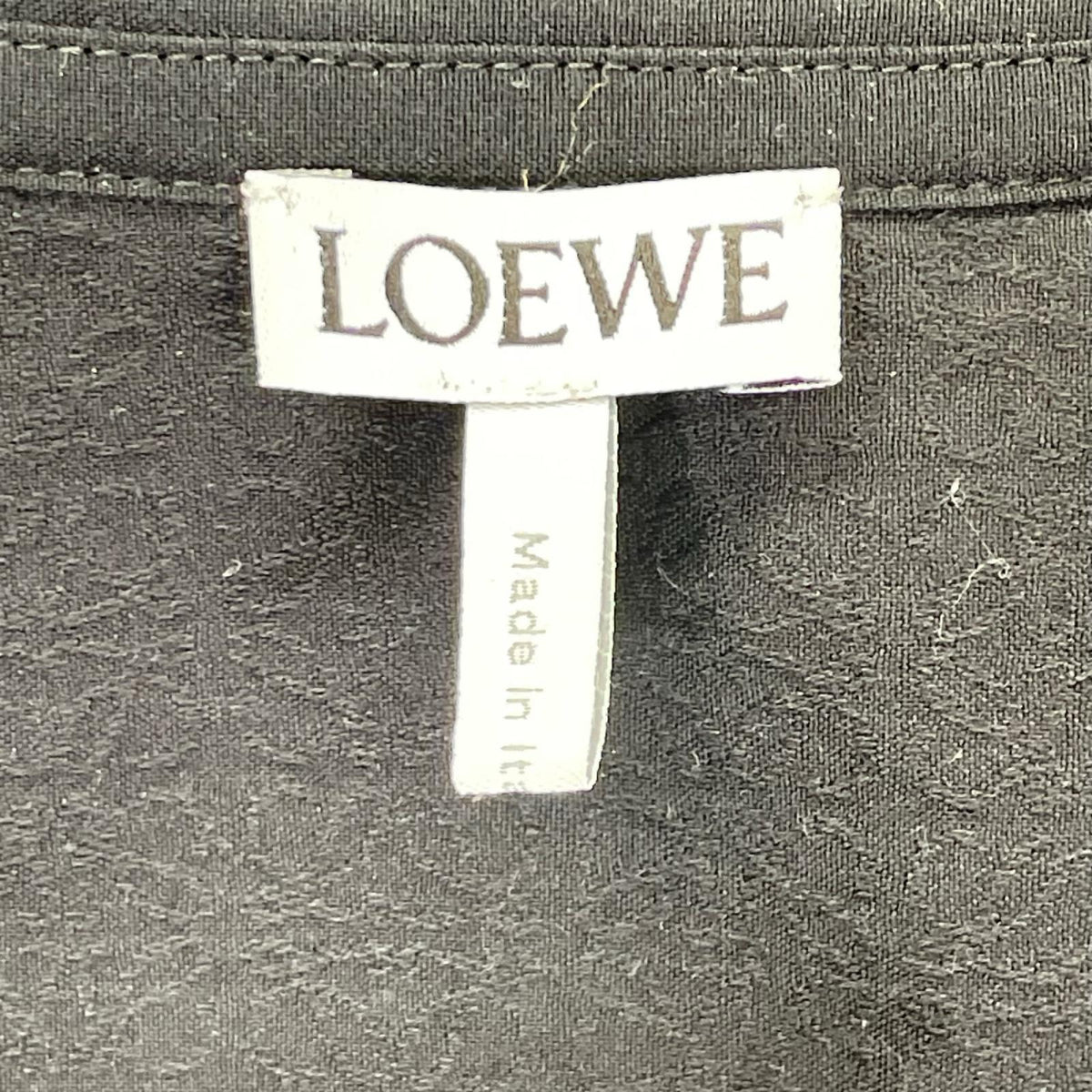 LOEWE ロエベ H526Y05WBB ブラック フーデッドオーバーシャツ トップス