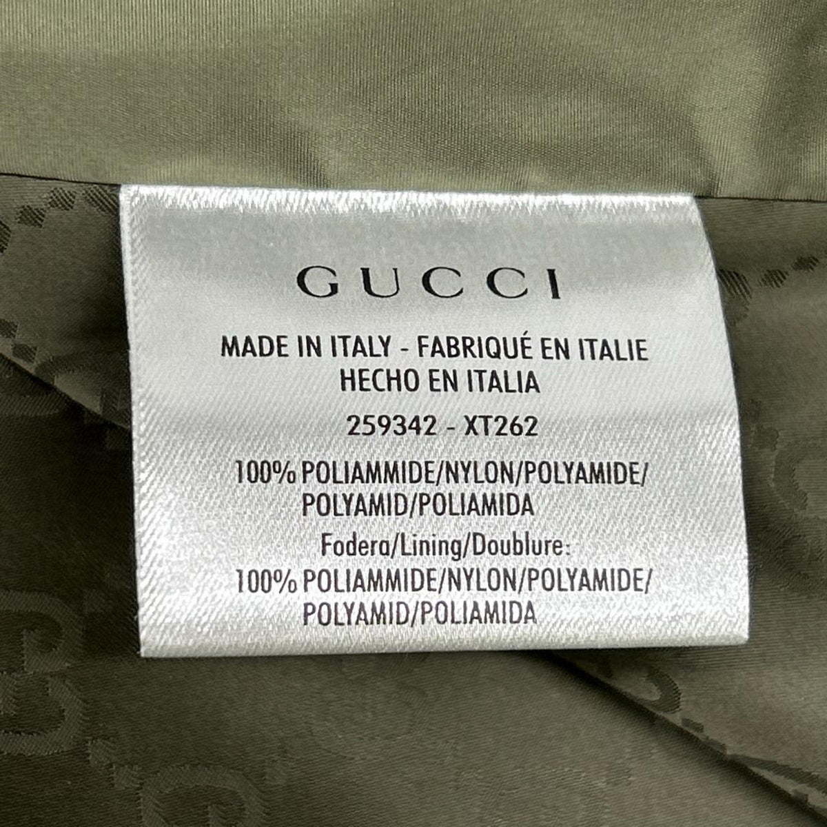 GUCCI グッチ 259342 カーキ グリーン GG ナイロンジャケット ジャケット