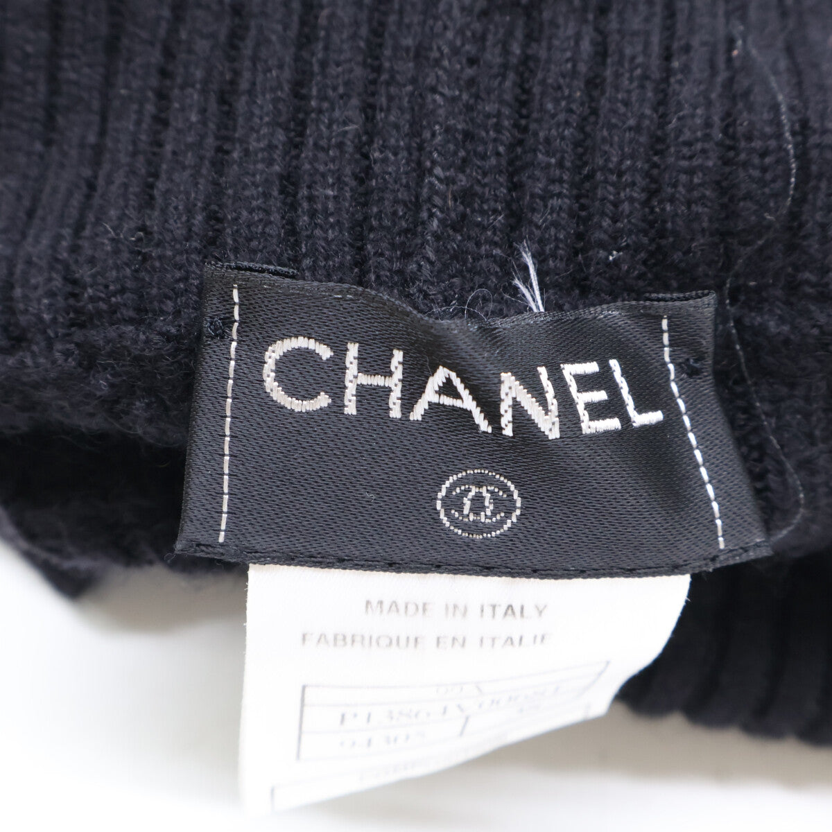 CHANEL シャネル 【国内正規】99A P13864V00681 ココマーク カシミヤ混 リブニット タートルネック ノースリーブロング ワンピース