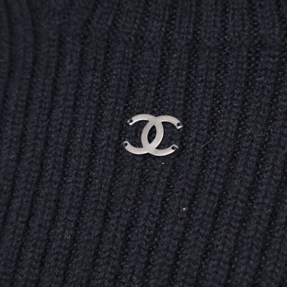 CHANEL シャネル 【国内正規】99A P13864V00681 ココマーク カシミヤ混 リブニット タートルネック ノースリーブロング ワンピース