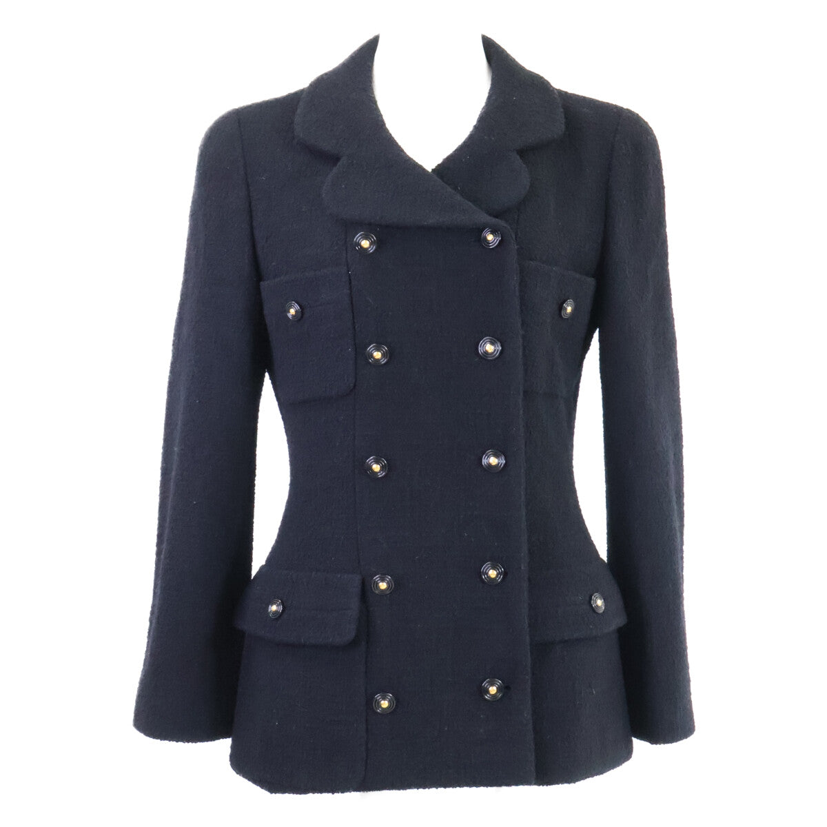 CHANEL シャネル 【国内正規】95A P05799V04335 ココマークボタン ツイード ダブルブレスト ジャケット ジャケット