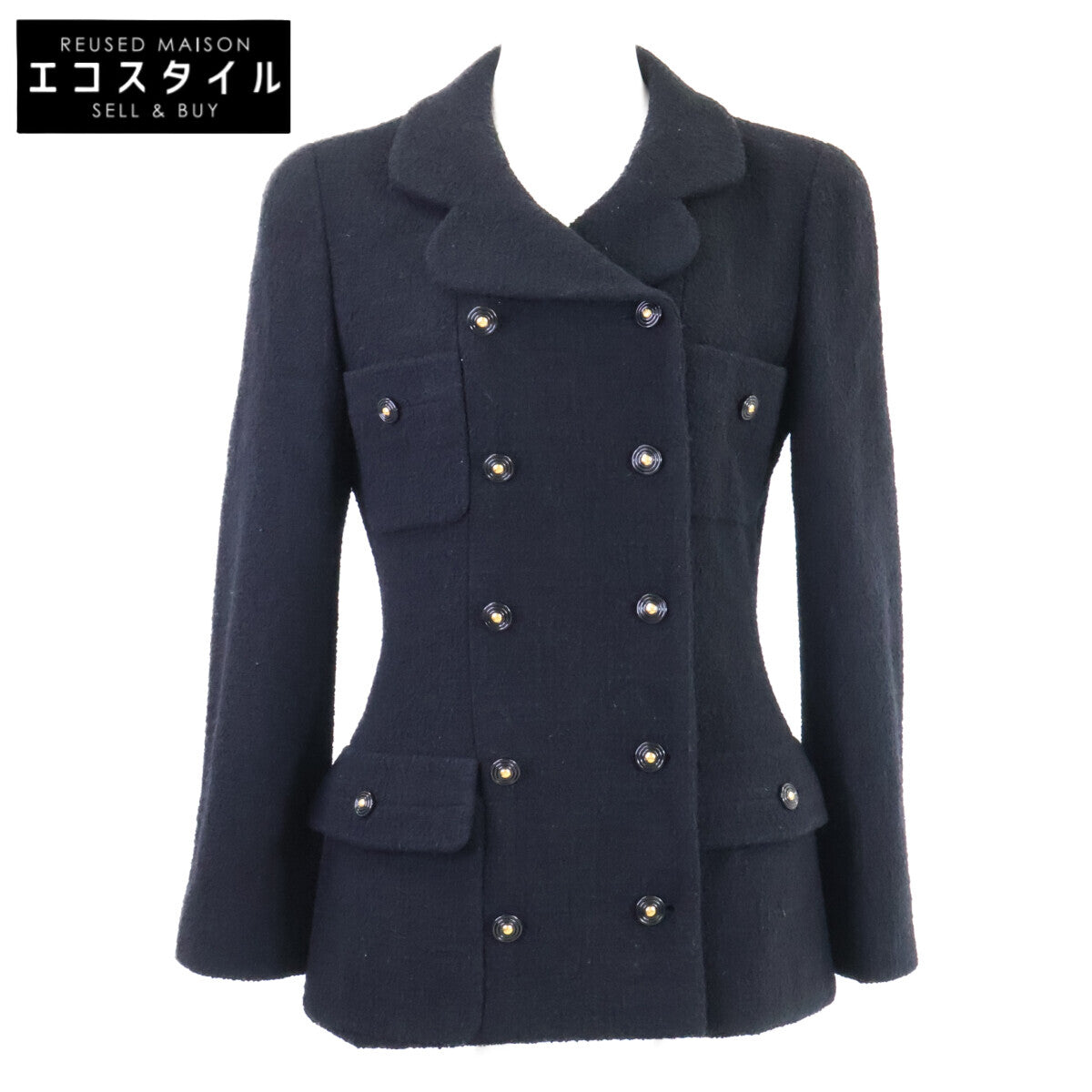 CHANEL シャネル 【国内正規】95A P05799V04335 ココマークボタン ツイード ダブルブレスト ジャケット ジャケット