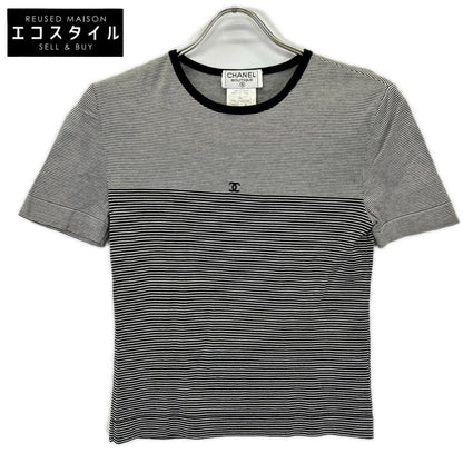 CHANEL シャネル 97C P08622V00338 ココマーク ボーダー 半袖Tシャツ トップス