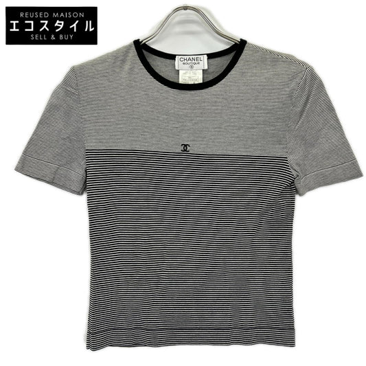 CHANEL シャネル 97C P08622V00338 ココマーク ボーダー 半袖Tシャツ トップス
