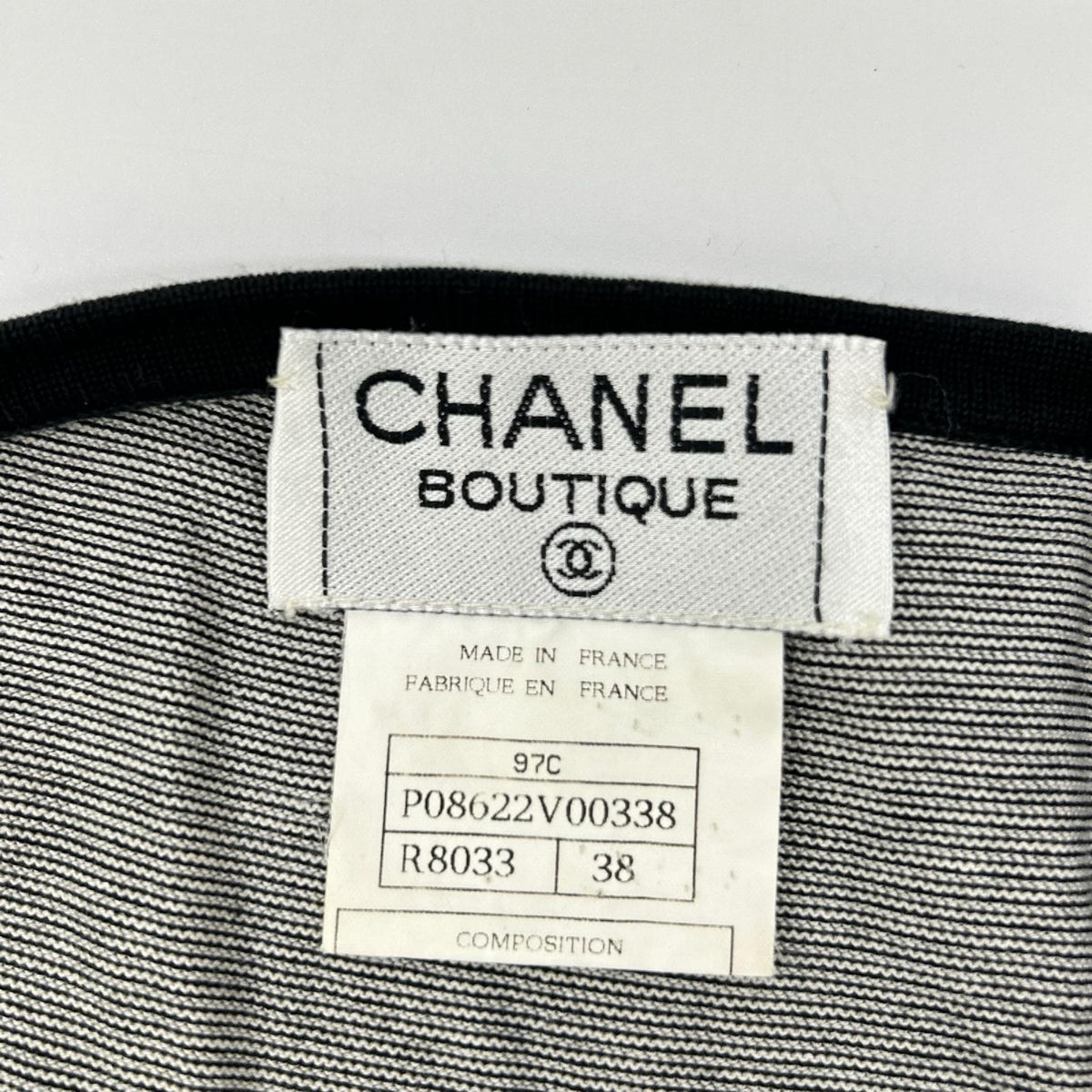 CHANEL シャネル 97C P08622V00338 ココマーク ボーダー 半袖Tシャツ トップス