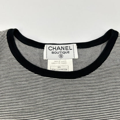 CHANEL シャネル 97C P08622V00338 ココマーク ボーダー 半袖Tシャツ トップス