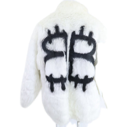 BALENCIAGA バレンシアガ 【美品/国内正規】721789 Back BB Fur Coat Jacket バックロゴ エコファー コート ジャケット