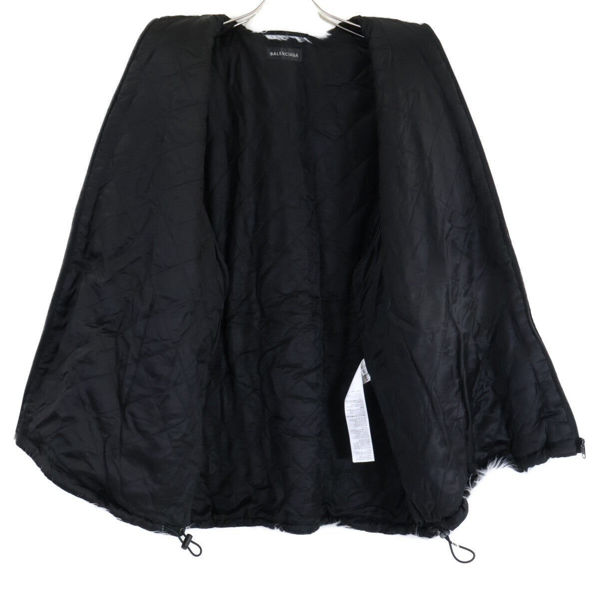 BALENCIAGA バレンシアガ 【美品/国内正規】721789 Back BB Fur Coat Jacket バックロゴ エコファー コート ジャケット