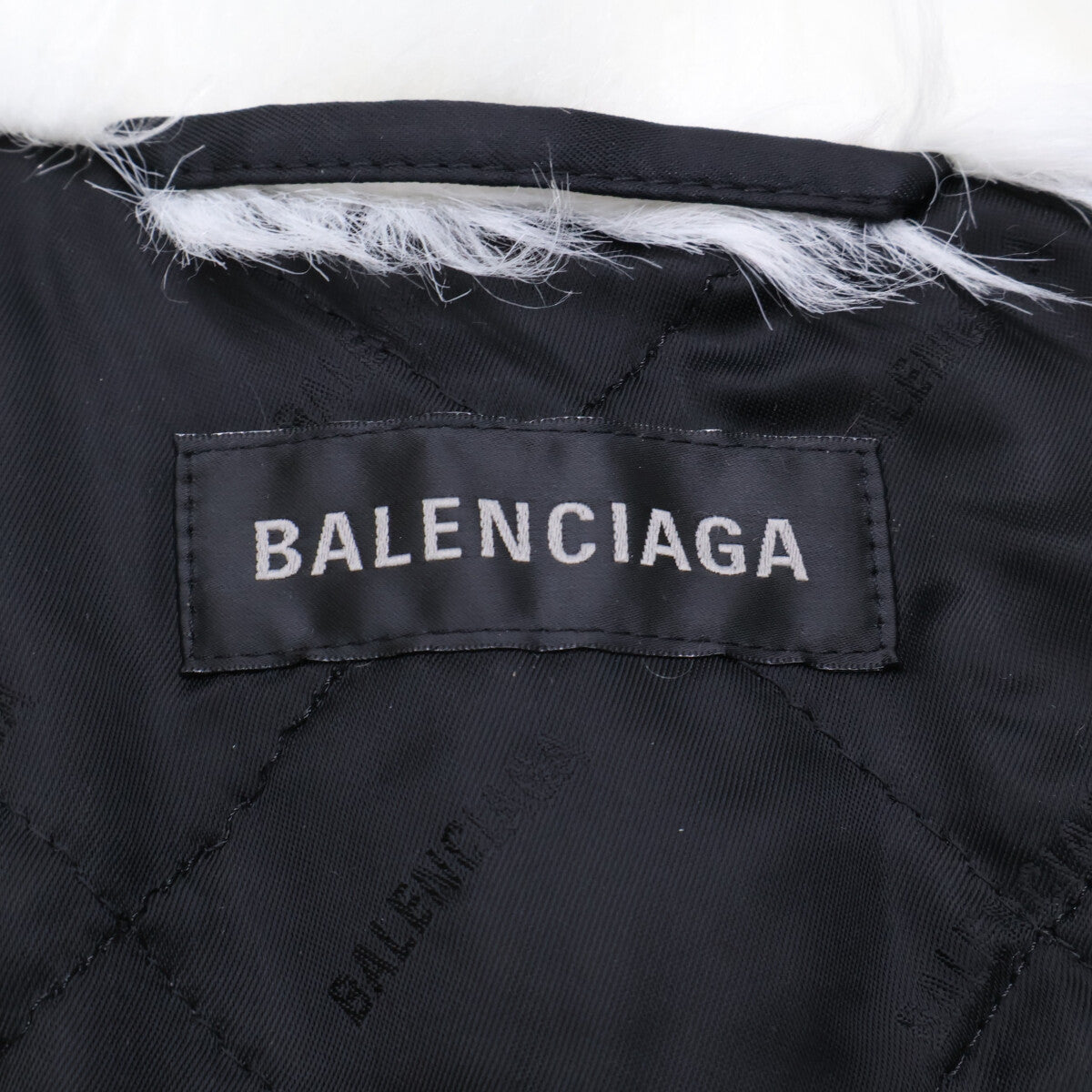 BALENCIAGA バレンシアガ 【美品/国内正規】721789 Back BB Fur Coat Jacket バックロゴ エコファー コート ジャケット