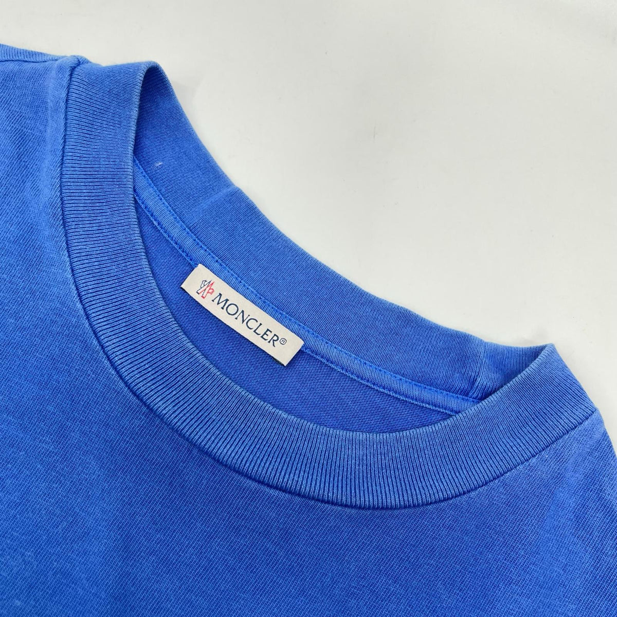 MONCLER モンクレール 19年 ブルー MAGLIA T-SHIRT サイドロゴ Tシャツ トップス
