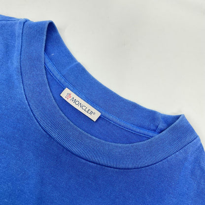 MONCLER モンクレール 19年 ブルー MAGLIA T-SHIRT サイドロゴ Tシャツ トップス