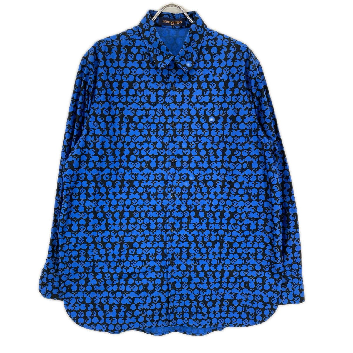 LOUIS VUITTON ルイヴィトン RM192M ORS HHS20W ブルー パーフォレーテッド モノグラムパターン DNA シャツ トップス