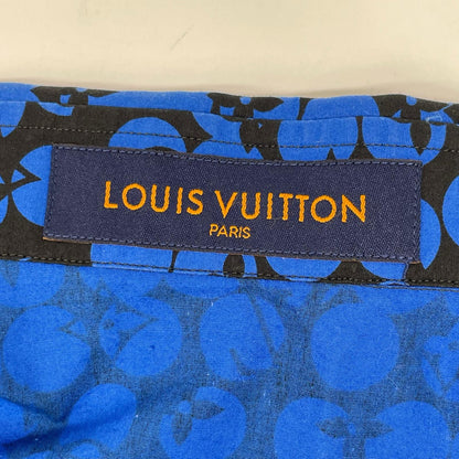 LOUIS VUITTON ルイヴィトン RM192M ORS HHS20W ブルー パーフォレーテッド モノグラムパターン DNA シャツ トップス
