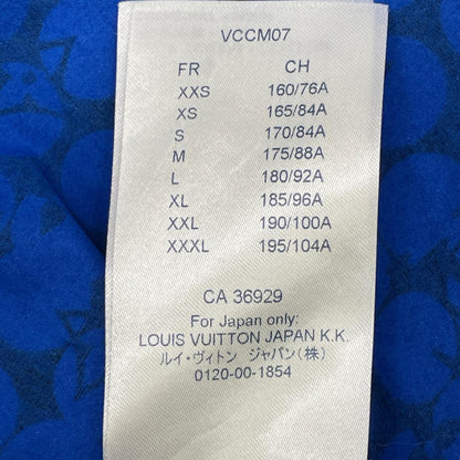 LOUIS VUITTON ルイヴィトン RM192M ORS HHS20W ブルー パーフォレーテッド モノグラムパターン DNA シャツ トップス