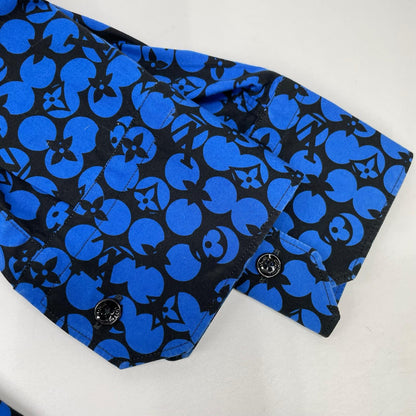 LOUIS VUITTON ルイヴィトン RM192M ORS HHS20W ブルー パーフォレーテッド モノグラムパターン DNA シャツ トップス