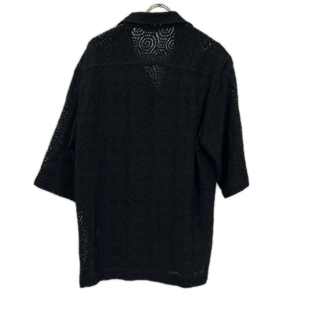 DOLCE&GABBANA ドルチェアンドガッバーナ G5JT7T/FLM9 ブラック 胸ポケットロゴ シースルーシャツ トップス