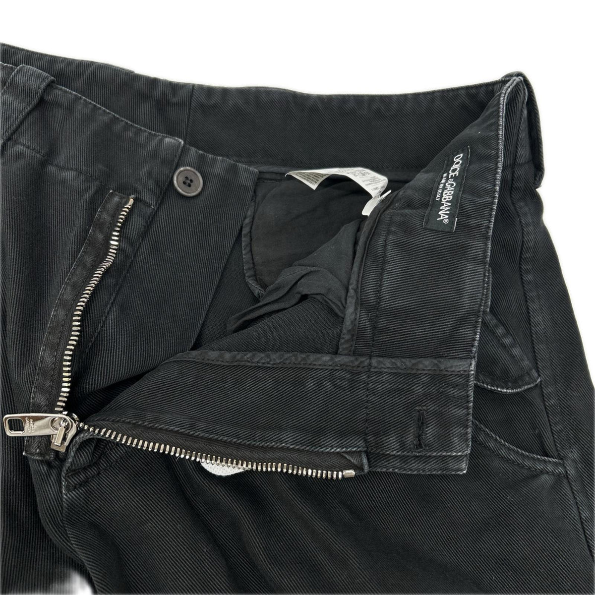 DOLCE&GABBANA ドルチェアンドガッバーナ GVL7HT G8I1 Re-Edition ブラック 裾ダブルジップ カーゴパンツ ボトムス
