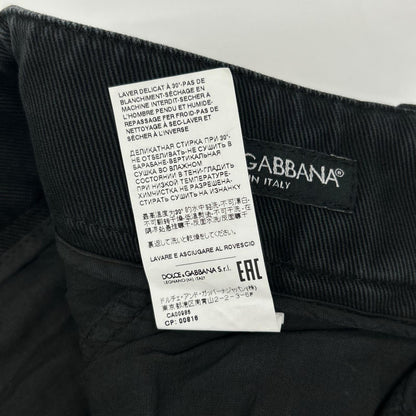 DOLCE&GABBANA ドルチェアンドガッバーナ GVL7HT G8I1 Re-Edition ブラック 裾ダブルジップ カーゴパンツ ボトムス