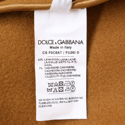 DOLCE&GABBANA ドルチェアンドガッバーナ 【新品/国内正規】F0C8AT/FU26I ベルト付 ウールｘカシミヤ ショールカラー ロング コート